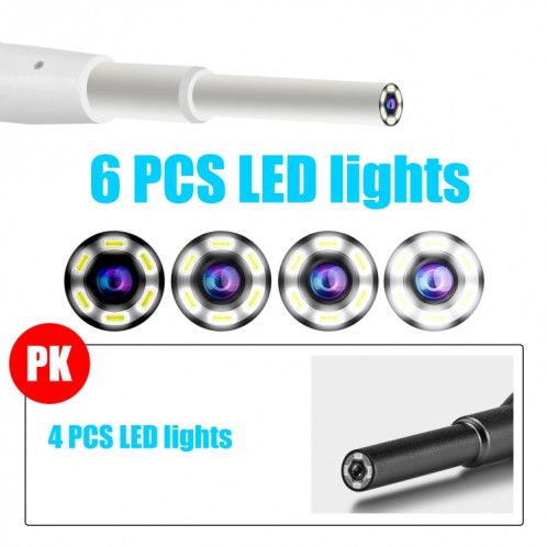 C01 Écran d'affichage HD1080P de 4,3 pouces Endoscope visuel avec 6 LED, diamètre : 3,9 mm SH01701931-012